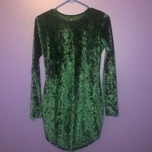 Emerald Green Velvet Windsor Dress